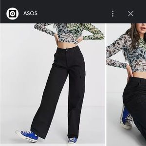 Black cargo pants. From ASOS